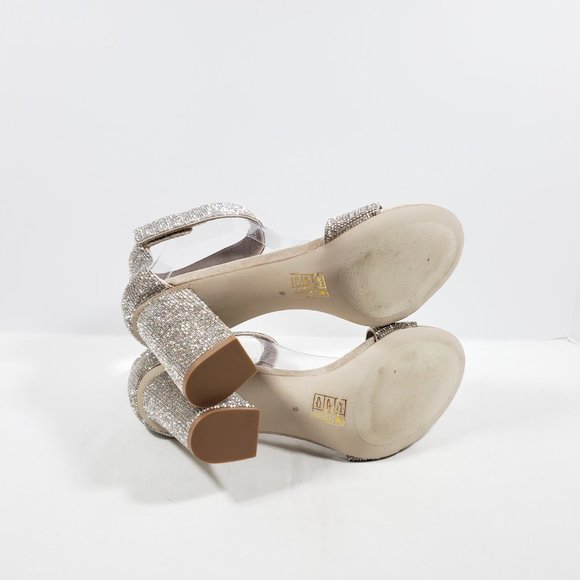 Jeffrey Campbell Kassidy Ankle Strap Sandal - Nude Champagne 9M - Picture 3 of 4
